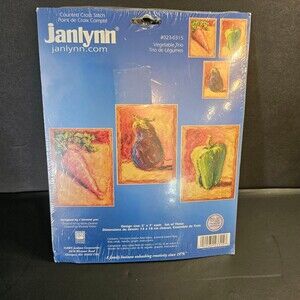 New Vintage Janlynn Cross Stitch Vegetables Trio Complete Kit 5" x 7"